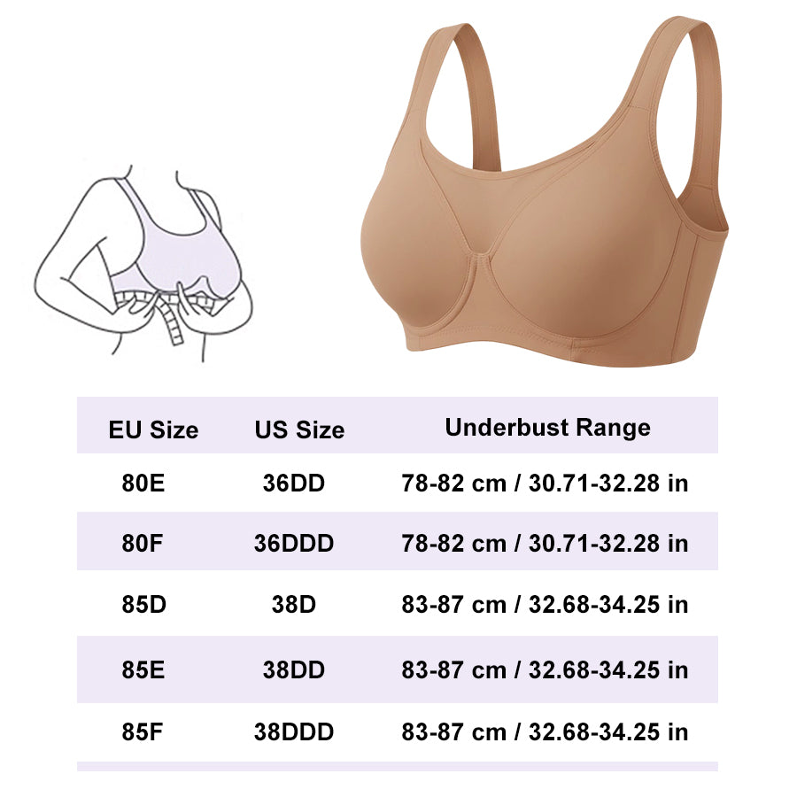 Women's Seamless, Wire-free, Lift Bra—Deep Khaki; as soft and comfortable as "jelly." Deep V Invisible T-Shirt Bra—Smooth to the touch, breathable, and refreshing—the perfect choice for everyday wear. - view 8 of 10