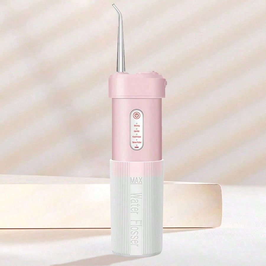 Cordless Water Flosser - Teeth Cleaner -3 Modes Teeth Cleaner With 4 Jets-Rechargeable Dental Pick-Oral Irrigator For Travel -Braces Flosser (Pink)The Perfect Gift for Mom and Your Girlfriend — A Mother's Day Gift - view 4 of 8