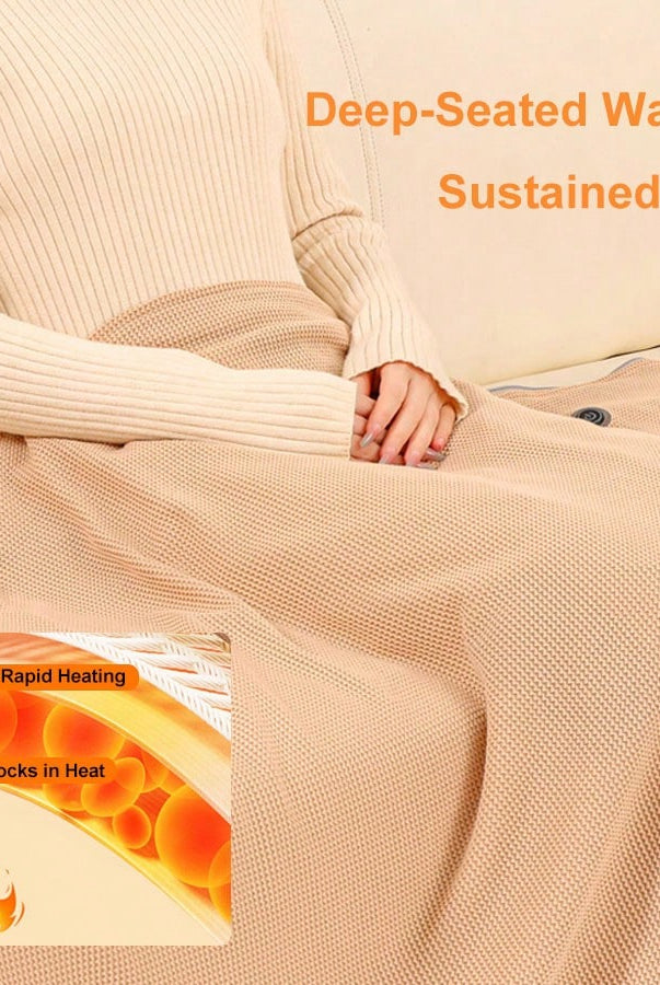 Women's heated shawl with 8 heating zones and 3 adjustable heating - detail view