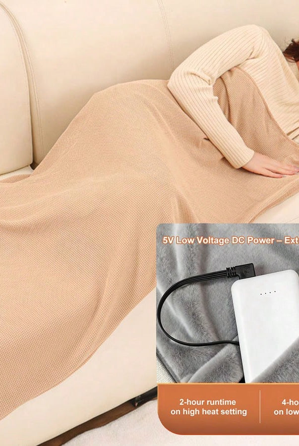 Women's heated shawl with 8 heating zones and 3 adjustable heating - angle view