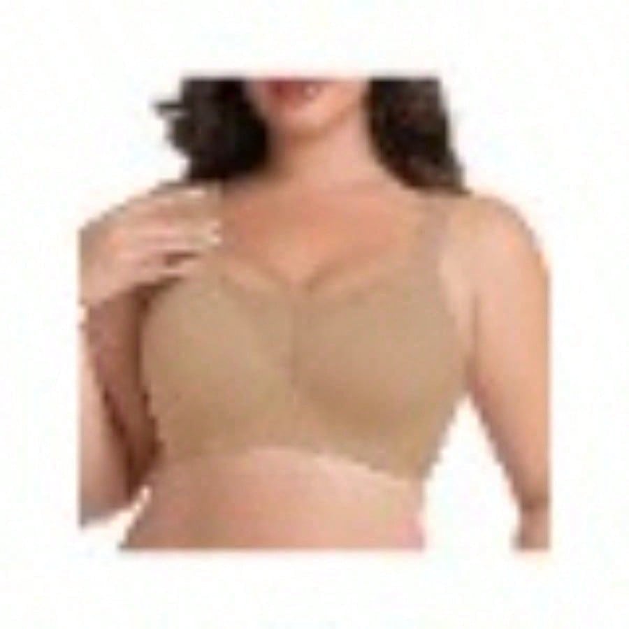 Women's Seamless, Wire-free, Lift Bra—Deep Khaki; as soft and comfortable as "jelly." Deep V Invisible T-Shirt Bra—Smooth to the touch, breathable, and refreshing—the perfect choice for everyday wear. - view 9 of 10