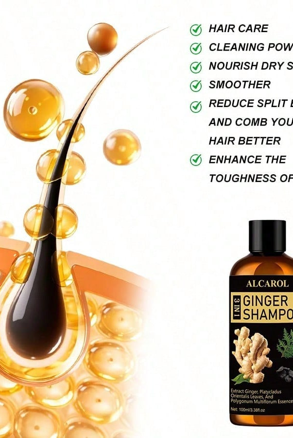 Ginger Hair Care Shampoo with Platycladus Orientalis & Polygonum - close-up