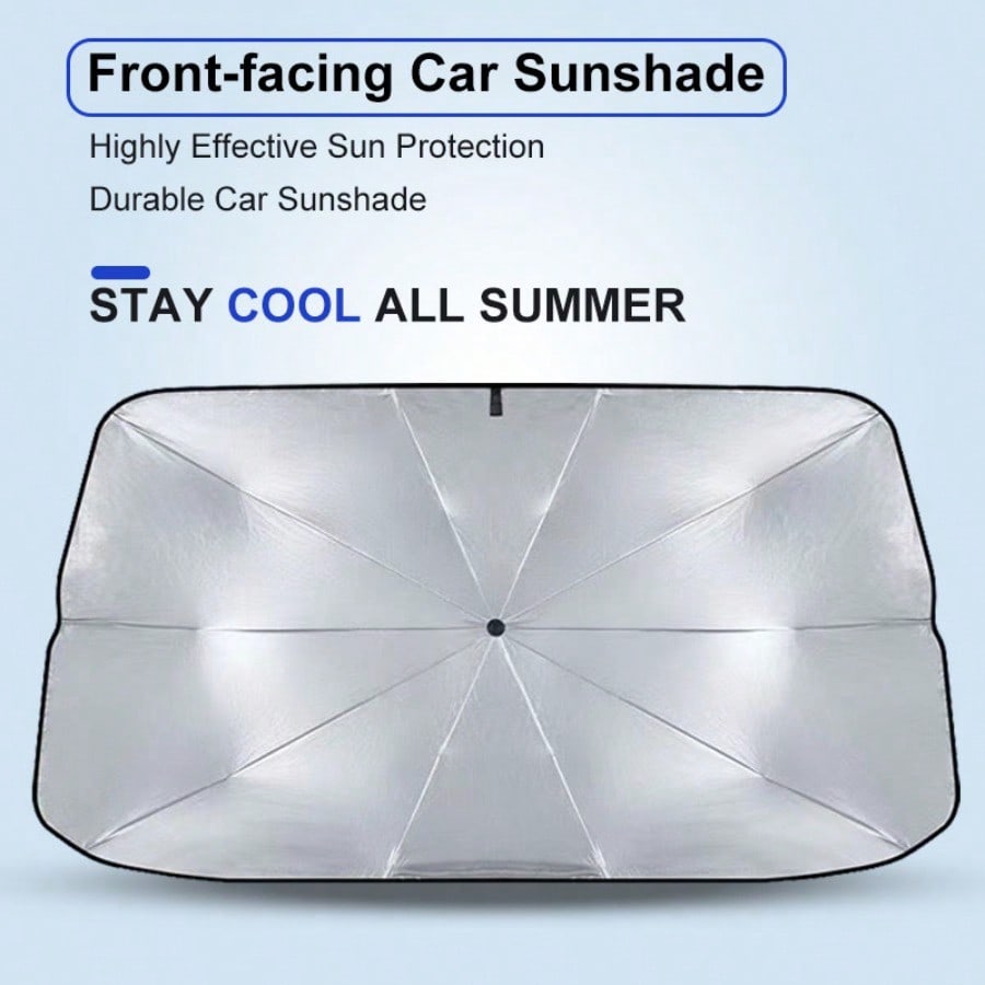Lamicall Car Windshield Sunshade Umbrella - Foldable Car Windshield Sun Shade Cover, 5 Layers UV Block Coating, 52"x31" Front Window Heat Insulation Protection, for Auto Sedan, SUV Windshield - view 5 of 10