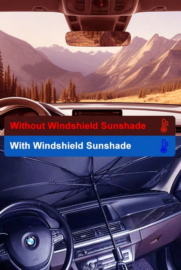 Lamicall Car Windshield Sunshade Umbrella - Foldable Car Windshield - alternate angle