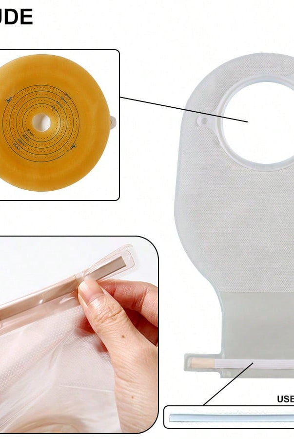 One-piece ostomy bag - ostomy supplies - ostomy cover for convenient - side view