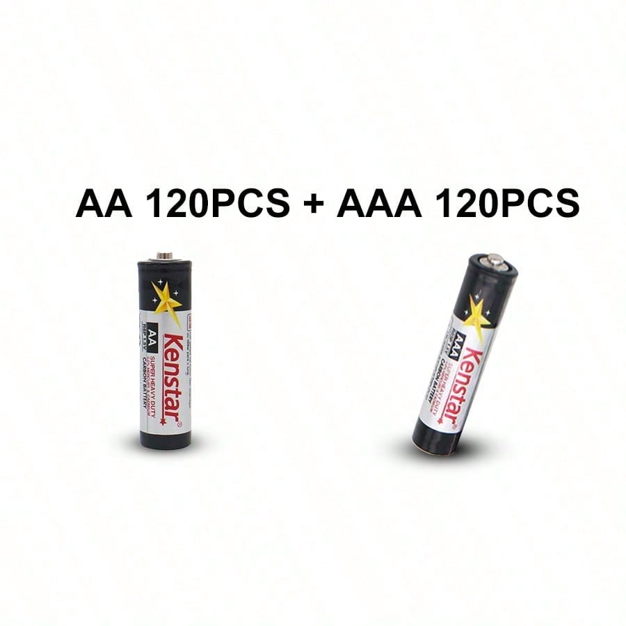 120 AA And 120 AAA Batteries 1.5v. Triple A Double A Battery Wholesale Lot, New, Fresh, For Low Draining Device, Home, Various Household Devices, Clocks, Lamps, Remotes, Toys - view 2 of 5