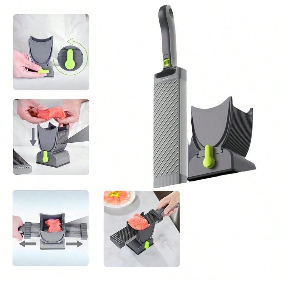 ONCE FOR ALL Fresh Meat Slicer Cleaver Kitchen Knife Set For Meat Slicing Shredding, Manual Jerky Cutter Food Slicer For Beef Pork Mutton For Home Cooking BBQ Hot Pot - view 10 of 13
