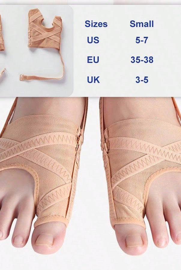 Bunion corrector with hammer toe separator feature highlighted in product demo