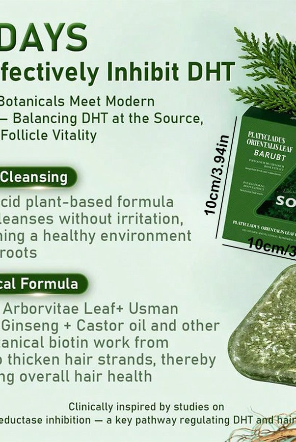 Anti Hair Loss Shampoo Bar DHT Blocker With Polygonum Ginseng Tea - back view
