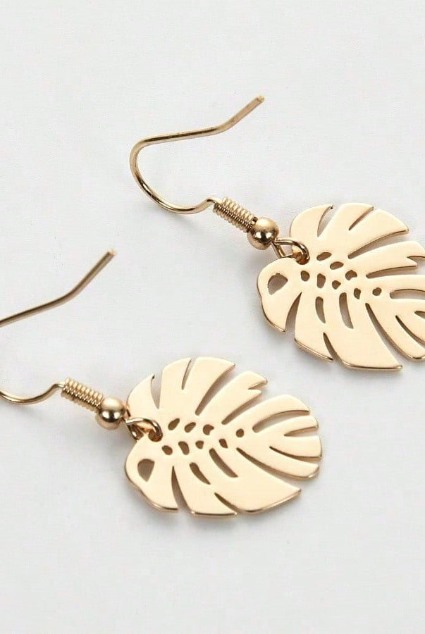 1.2cm*2.1cm Sparkly Heart Zircon Dangle Earrings - Gold Plated