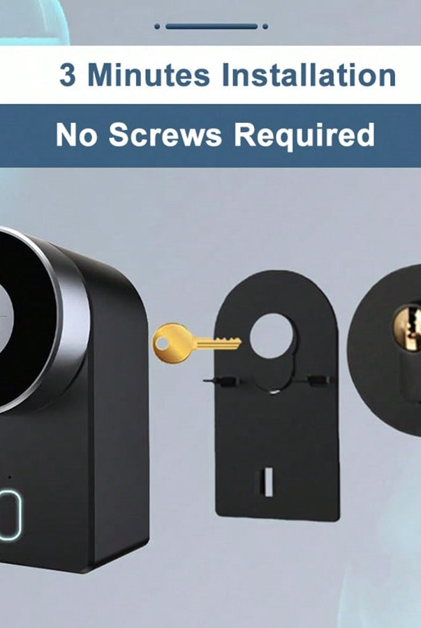 3 Minutes Install Smart Door Lock | Keyless Entry Fingerprint Door - angle view