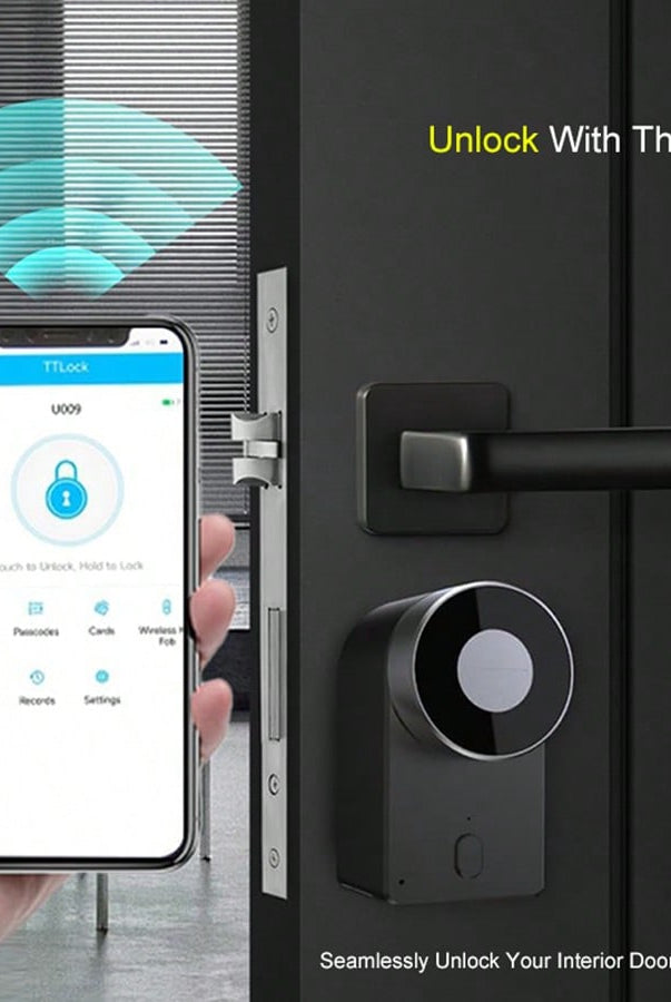 3 Minutes Install Smart Door Lock | Keyless Entry Fingerprint Door - side view