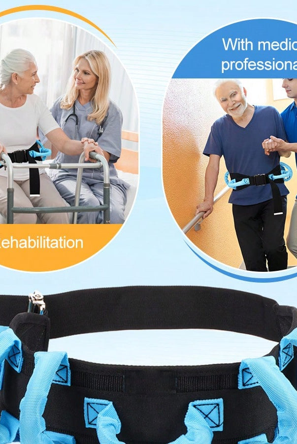 Gait Belt Transfer Belts with Handles for Lifting Seniors - Safety - close-up