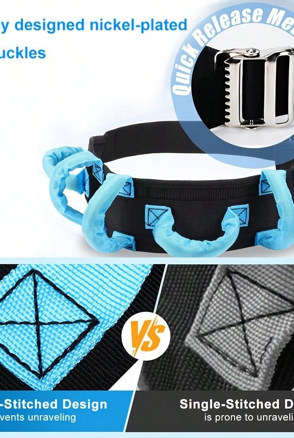 Gait Belt Transfer Belts with Handles for Lifting Seniors - Safety - back view