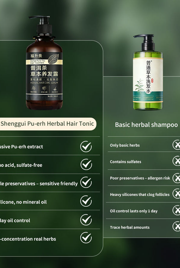 Fu Shenggui Herbal Hair Care Serum - 500ml Anti-Dandruff & Hair - angle view