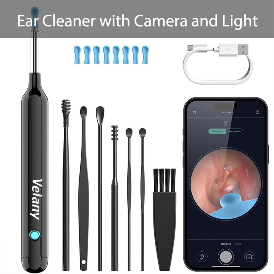 Ear Cleaner with Camera & Light - WiFi Visual Ear Wax Removal Tool Kit for iPhone & Android | Velany - view 2 of 3
