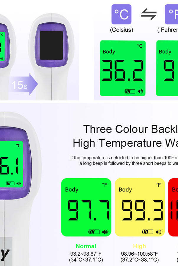 VELANY 1st-Gen Chip Infrared Forehead Thermometer for Adults - angle view