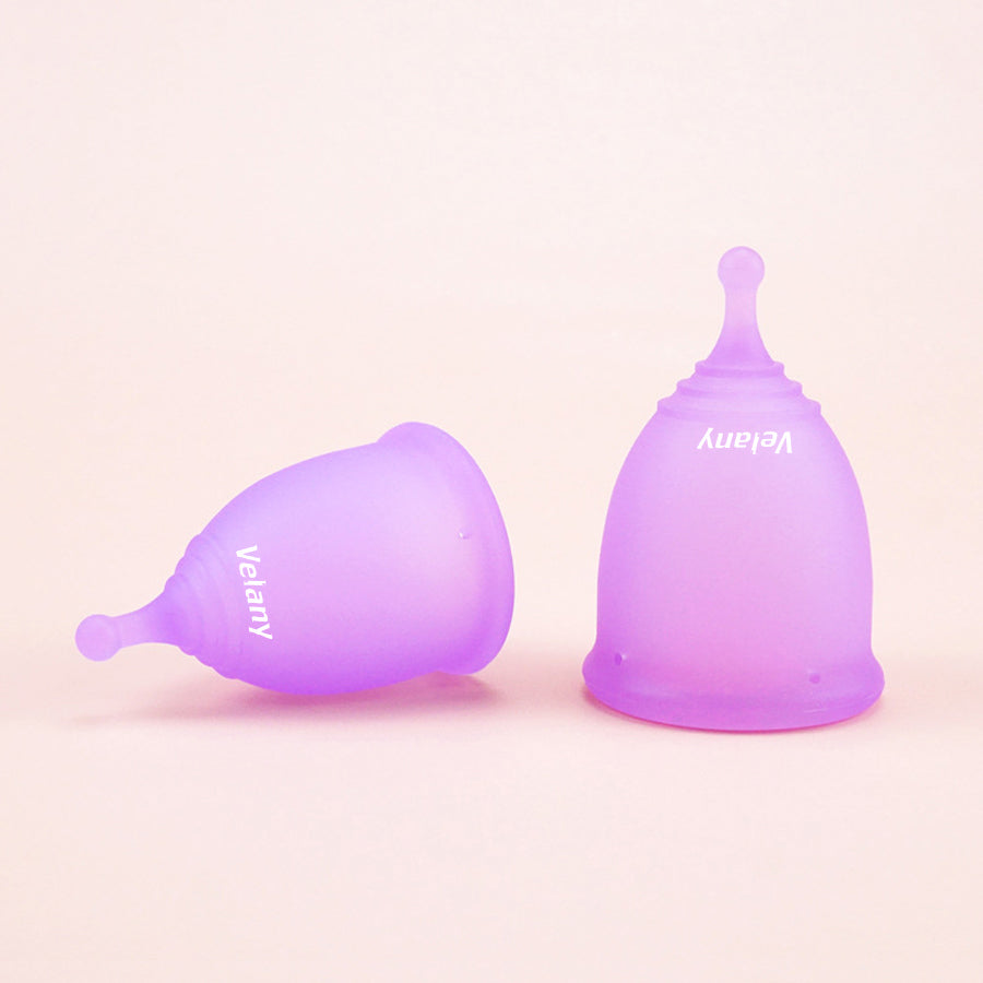 Velany Reusable Menstrual Cups - 2 Pack Soft Medical Silicone Period Cups with S/M Sizes, Wear Up to 12 Hours for Swimming, Yoga & Overnight Use - view 3 of 7