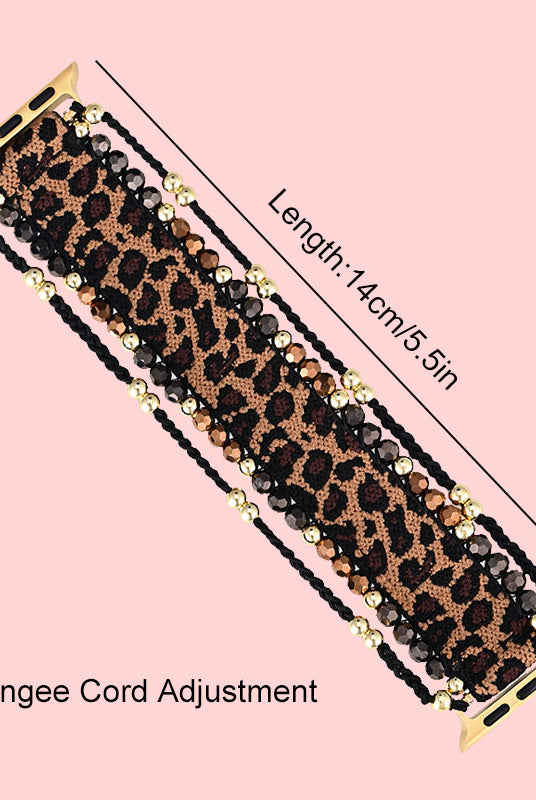 Safari Chic Boho Apple Watch Strap Compatible with Apple Watch - back view