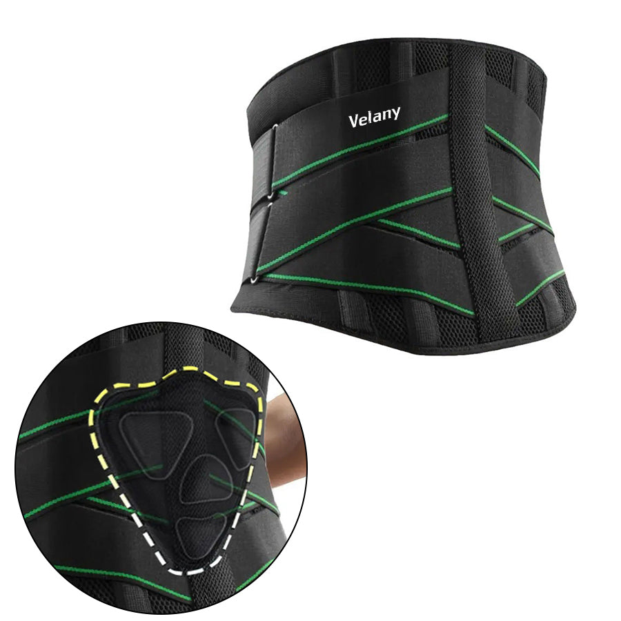 Velany Lower Back Brace | Adjustable Lumbar Support Belt with 5 Stays for Men & Women | Breathable Waist Trainer for Sciatica, Herniated Disc & Back Pain Relief - view 7 of 9