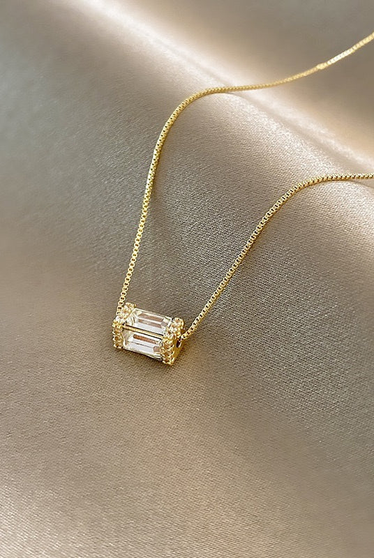 Gold Choker Birthstone Necklace | Solitaire Necklace | Velany Store