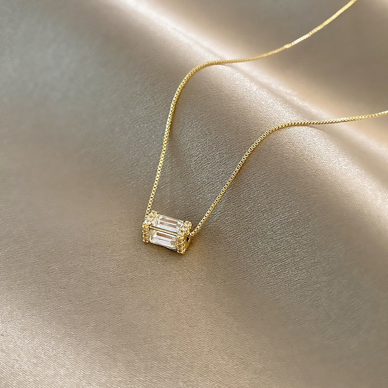 Gold Choker Birthstone Necklace | Solitaire Necklace | Velany Store