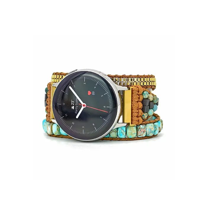 3-layer-turquoise-crystal-watch-band-for-women - handmade-turquoise-smartwatch-band - natural-turquoise-gemstone-watch-strap - boho-turquoise-beaded-watch-band - adjustable-turquoise-band-for-apple-watch - elegant-turquoise-smartwatch-strap - turquoise-watch-band-close-up - natural-stone-turquoise-bracelet-watch-band - turquoise-watch-band-on-wrist - handmade-turquoise-apple-watch-band