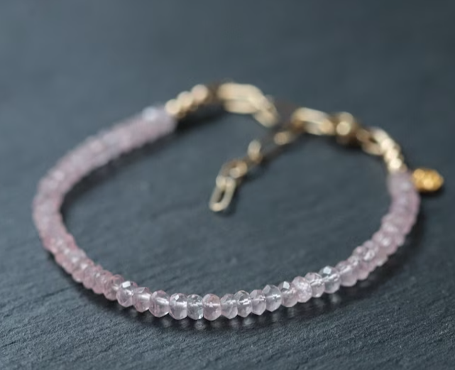 Strawberry Quartz Bracelet | Strawberry Beeded Bracelet | Velany Store