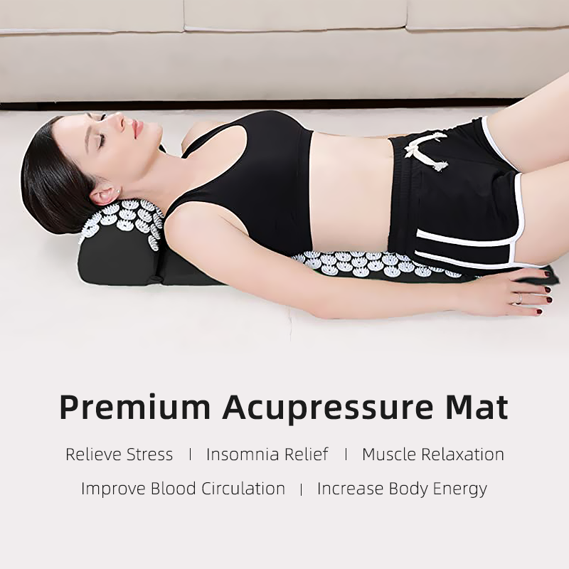 Acupressure Mat and Pillow Set with Bag,For Back Pain Relief & Neck Pain Relief & Muscle Relaxation,Natural Sleeping Aid. Best Relaxation Gift - view 2 of 10