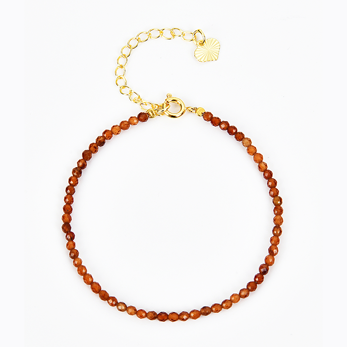 Women's Garnet Bracelet | Orange Garnet Bracelet | Velany Store