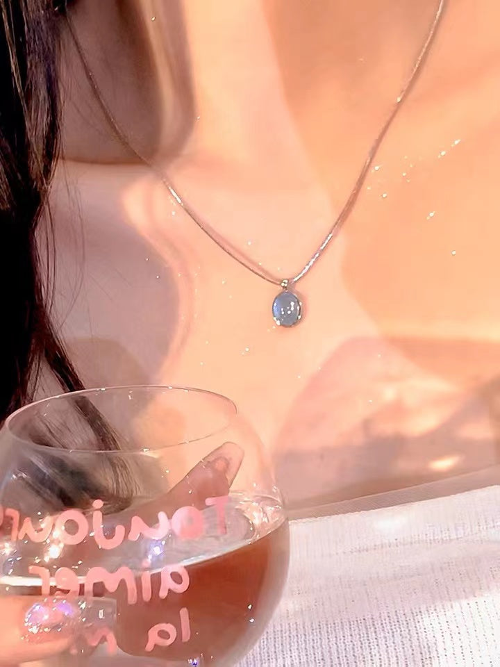 Sky Blue Topaz Pendant | Natural Aquamarine Pendant | Velany Store