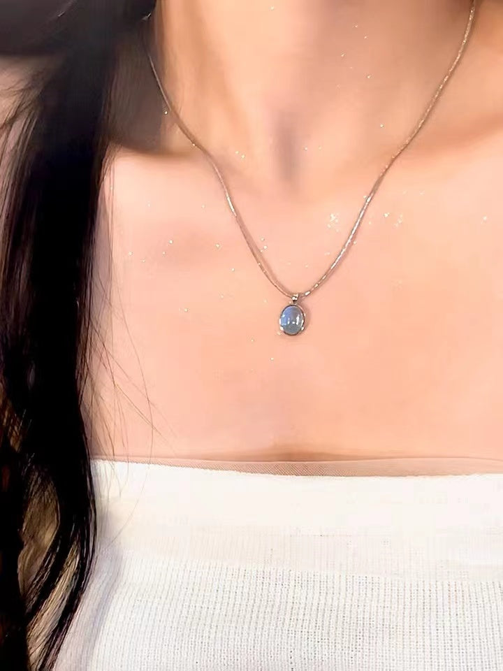 Sky Blue Topaz Pendant | Natural Aquamarine Pendant | Velany Store