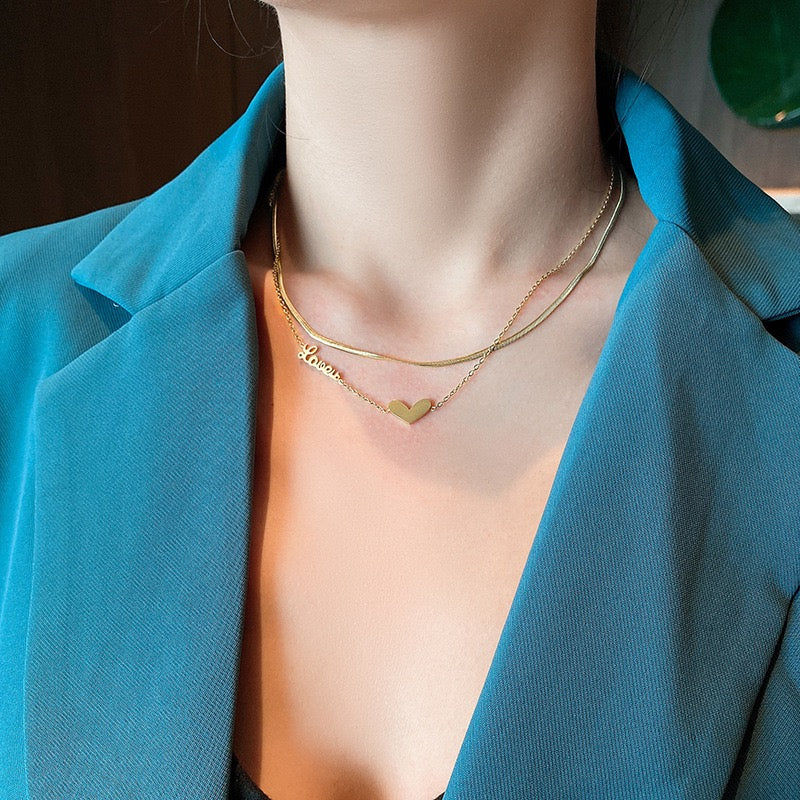 Heart-Shaped Necklace | Gold Heart Necklace | Velany Store