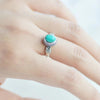 Women's Turquoise Ring | Turquoise Silver Ring | Velany Store