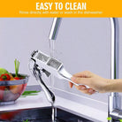 Garlic Press and Slicer 2 in 1, Rust Proof & Dishwasher Safe Professional Garlic Mincer Tool, Effortlessly Crush and Mince Garlic with this Ergonomic Handle-Garlic Slicer & Brush ANCQMI(Silver) - view 3 of 7