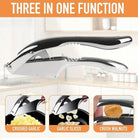 Garlic Press and Slicer 2 in 1, Rust Proof & Dishwasher Safe Professional Garlic Mincer Tool, Effortlessly Crush and Mince Garlic with this Ergonomic Handle-Garlic Slicer & Brush ANCQMI(Silver) - view 4 of 7
