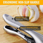 Garlic Press and Slicer 2 in 1, Rust Proof & Dishwasher Safe Professional Garlic Mincer Tool, Effortlessly Crush and Mince Garlic with this Ergonomic Handle-Garlic Slicer & Brush ANCQMI(Silver) - view 5 of 7