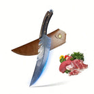 Feather Knife Hand Forged Viking Knife High Carbon Steel Butcher Knife Boning Knife For Meat Cutting Japanese Chef Knives Cooking Knife With Sheath For Kitchen Camping Gift For Dad - view 1 of 6