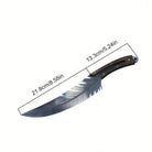 Feather Knife Hand Forged Viking Knife High Carbon Steel Butcher Knife Boning Knife For Meat Cutting Japanese Chef Knives Cooking Knife With Sheath For Kitchen Camping Gift For Dad - view 3 of 6