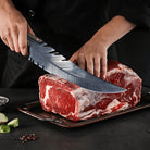 Feather Knife Hand Forged Viking Knife High Carbon Steel Butcher Knife Boning Knife For Meat Cutting Japanese Chef Knives Cooking Knife With Sheath For Kitchen Camping Gift For Dad - view 5 of 6