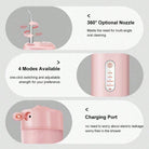 Cordless Water Flosser - Teeth Cleaner -3 Modes Teeth Cleaner With 4 Jets-Rechargeable Dental Pick-Oral Irrigator For Travel -Braces Flosser (Pink)The Perfect Gift for Mom and Your Girlfriend — A Mother's Day Gift - view 3 of 8