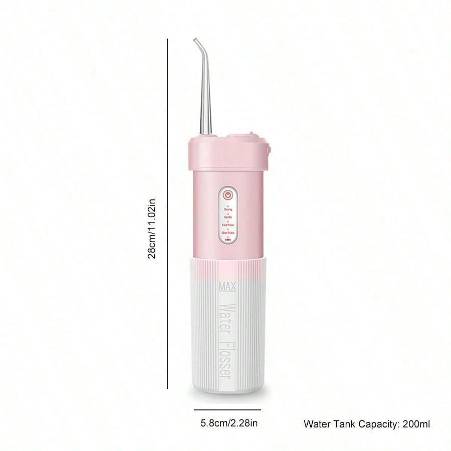 Cordless Water Flosser - Teeth Cleaner -3 Modes Teeth Cleaner With 4 Jets-Rechargeable Dental Pick-Oral Irrigator For Travel -Braces Flosser (Pink)The Perfect Gift for Mom and Your Girlfriend — A Mother's Day Gift - view 6 of 8