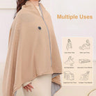 Women's heated shawl with 8 heating zones and 3 adjustable heating levels - Powered, lightweight and portable, suitable for all seasons, ideal for camping, hiking, and outdoor adventures - Machine washable, modern design, hiking gear, durable fabric, - view 1 of 7
