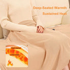Women's heated shawl with 8 heating zones and 3 adjustable heating levels - Powered, lightweight and portable, suitable for all seasons, ideal for camping, hiking, and outdoor adventures - Machine washable, modern design, hiking gear, durable fabric, - view 2 of 7