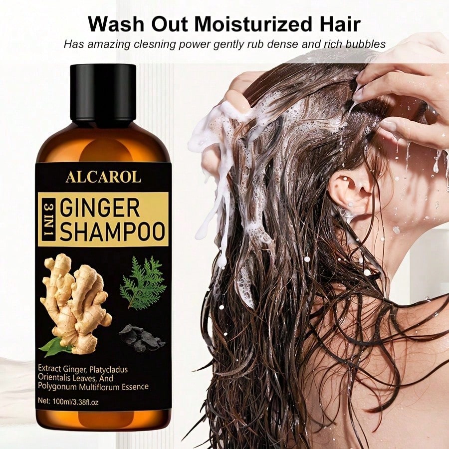 Ginger Hair Care Shampoo with Platycladus Orientalis & Polygonum Multiflorum, Natural Hair Growth Shampoo, Reduce Split Ends, Strengthen Hair, Gentle Cleansing Shampoo, 100ml/3.38fl.oz The Perfect Gift for Mom and Your Girlfriend — A Mother's Day Gift - view 6 of 6