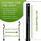 Unisex Trekking Poles - Heavy Duty Aluminum Trekking Poles, Ergonomic Handle, Rubber Anti-Slip Ends, Stylish And Adjustable - view 4 of 9
