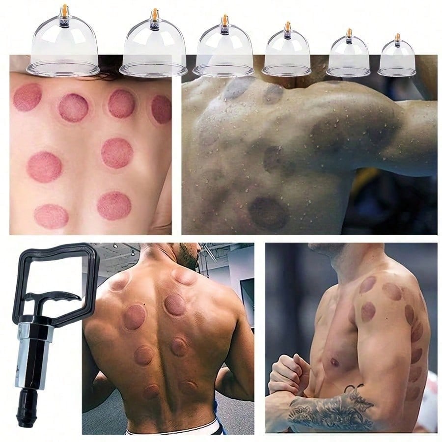 Vacuum Cupping Device/18 Cups + Electroplating Gun - Sweat Absorber (Set Of 18) - Whole Body Sweat Absorption - Sweat Absorber Set - view 2 of 6
