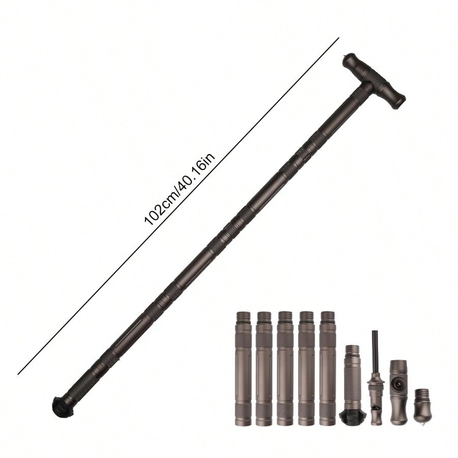 Adjustable Telescopic Hiking Trekking Pole Durable Aluminum Alloy Walking Stick For Outdoor Camping Climbing And Holiday Gift - view 1 of 7