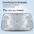 Lamicall Car Windshield Sunshade Umbrella - Foldable Car Windshield Sun Shade Cover, 5 Layers UV Block Coating, 52"x31" Front Window Heat Insulation Protection, for Auto Sedan, SUV Windshield - view 5 of 10