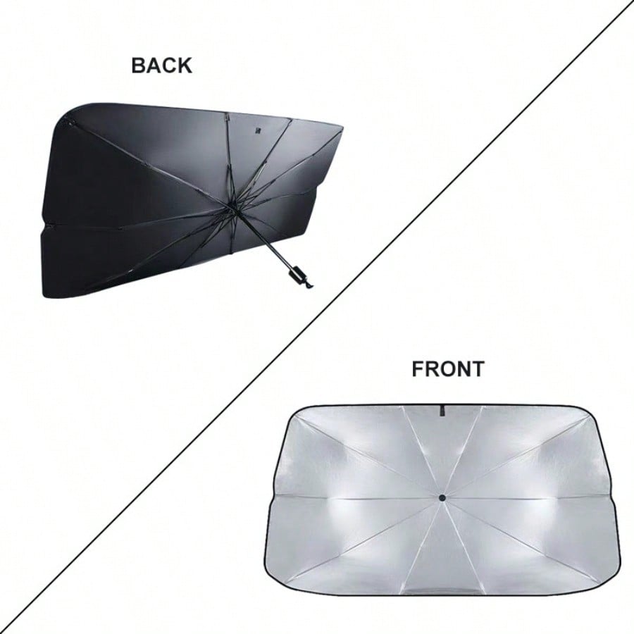 Lamicall Car Windshield Sunshade Umbrella - Foldable Car Windshield Sun Shade Cover, 5 Layers UV Block Coating, 52"x31" Front Window Heat Insulation Protection, for Auto Sedan, SUV Windshield - view 7 of 10